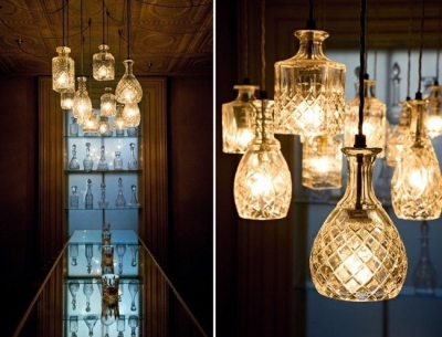 Chẳng thể ngờ những chiếc đèn đẹp lung linh này lại được làm từ chai thủy tinh tái chế
